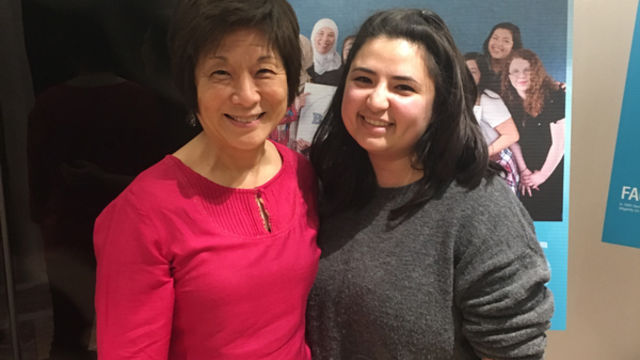 Sarah Haber and Chiyo Moriuchi enjoying time together at Annual Meeting 2018