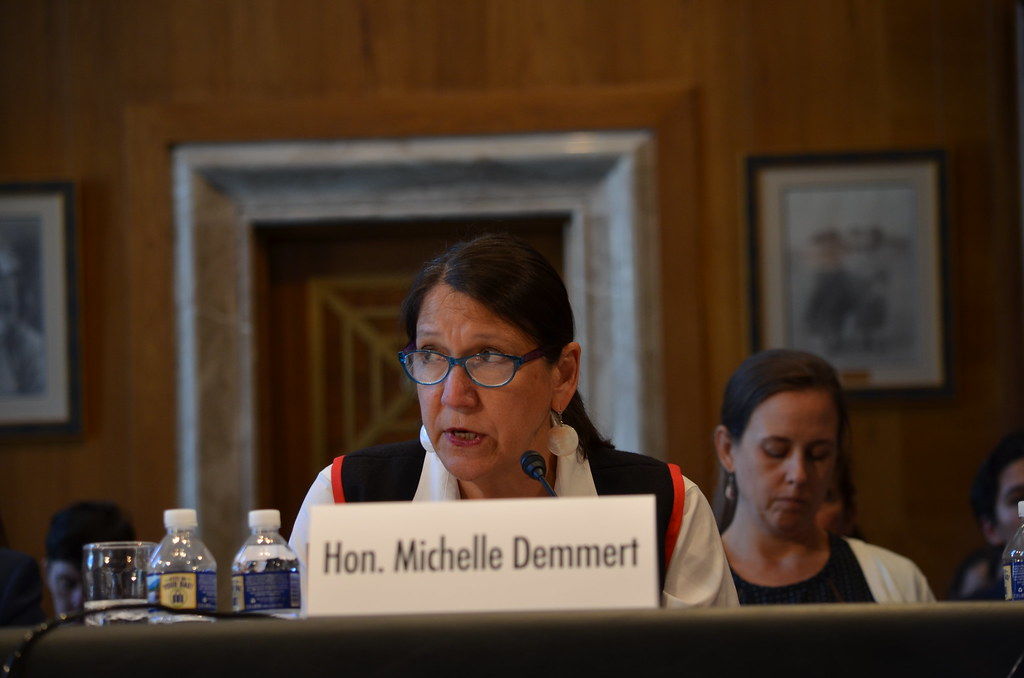 Hon. Michelle Demmert testifies at Senate Indian Affairs Hearing testifying. June 19, 2019.