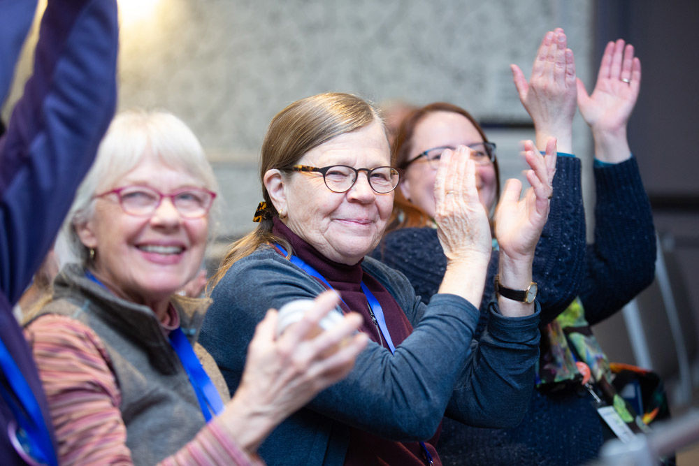 Applauding at Annual Meeting 2019