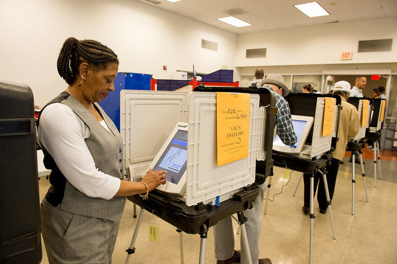 Baltimore voters cast their ballots during early voting 2014.