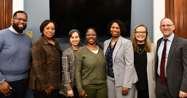 Ashley Wilson with panelists from Democratic Faith Working Group's presentation: "How to Talk Faith."