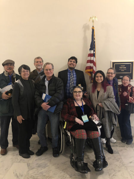 Mimosa Thomas with Advocates from TX lobbying Sen. Ted Cruz