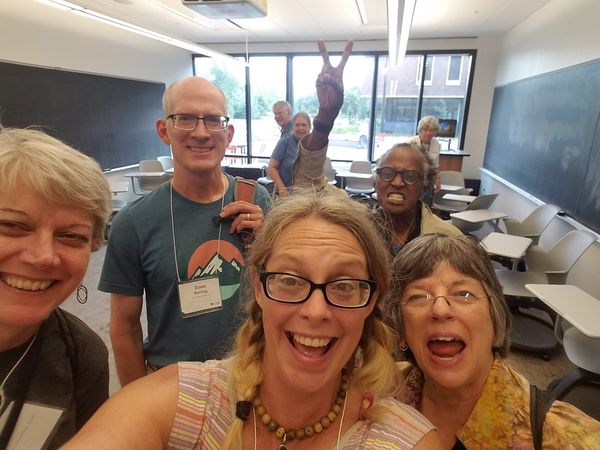 Christine Ashley with Friends making silly faces