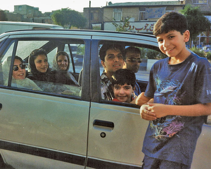 The author and his family in 2001 vacationing in Iran.
