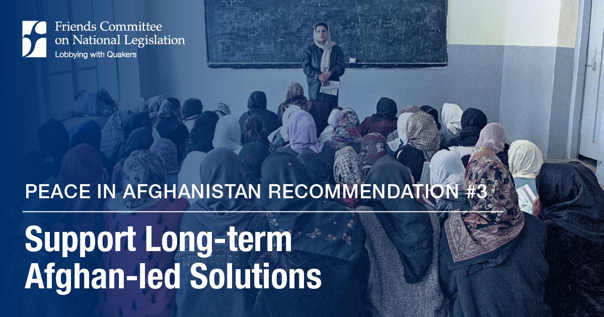 Peace in Afghanistan: Afghan-led Solutions