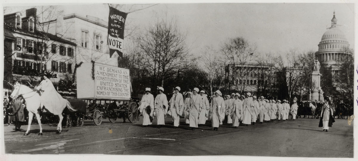Women Marching in Suffragette Parade, Washington, DC