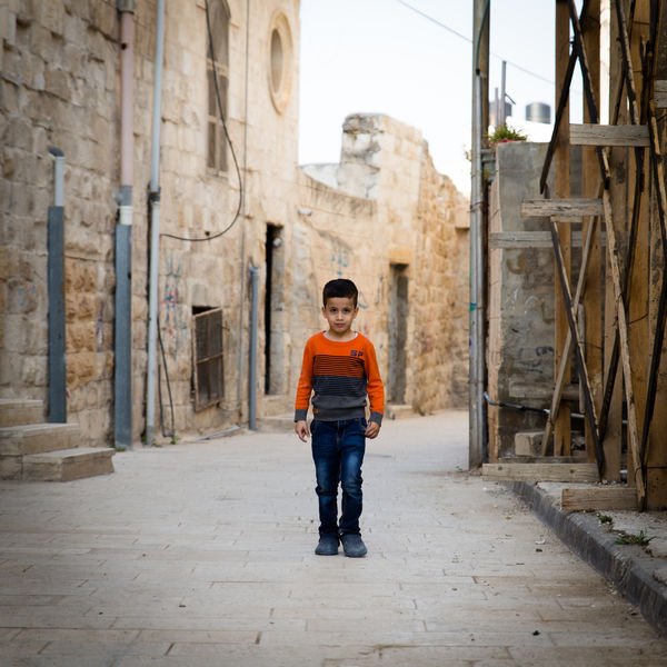 Child in the street in Palestine