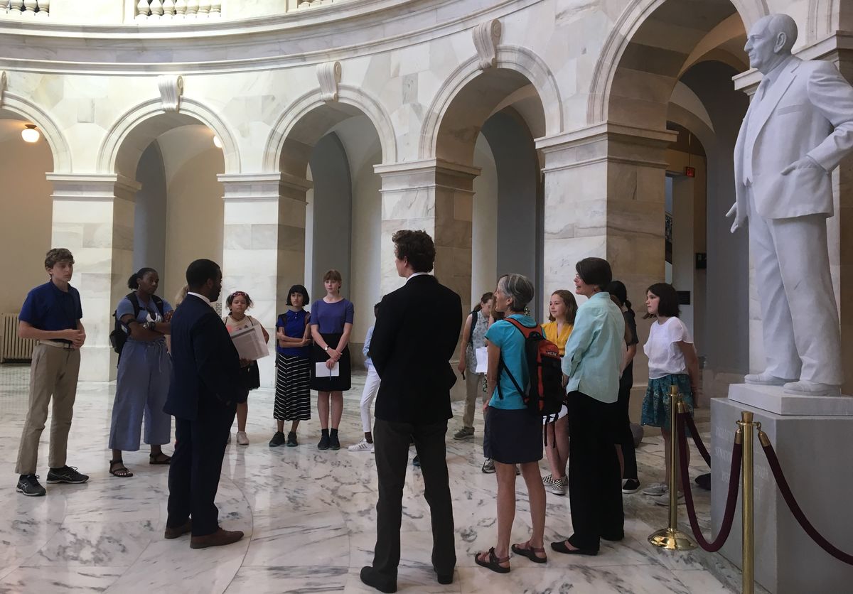 Tandem Friends School students in the U.S. Capitol Building