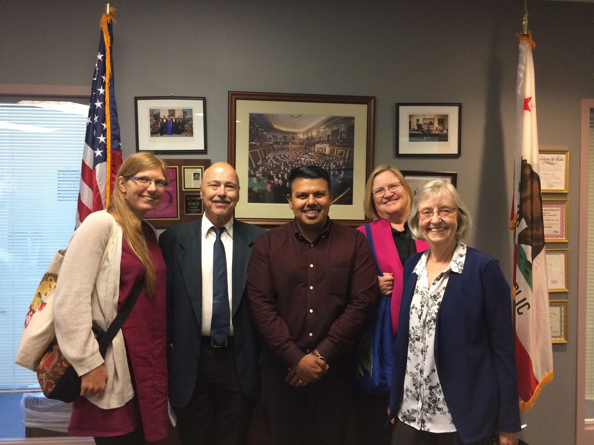 Members of the Berkley Advocacy Team meet with Rep. Lee's office.