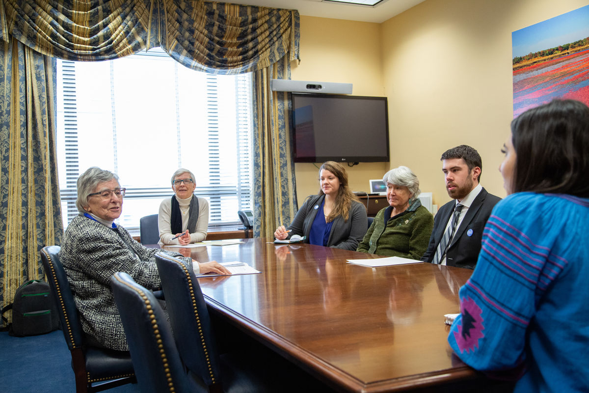 Quakers and friends from New Jersey lobbying on capitol hill.