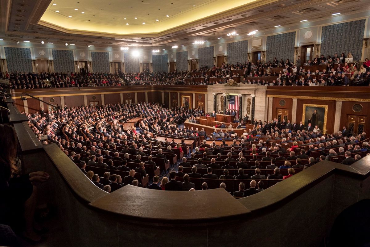 President Trump delivers the State of the Union Address in 2017